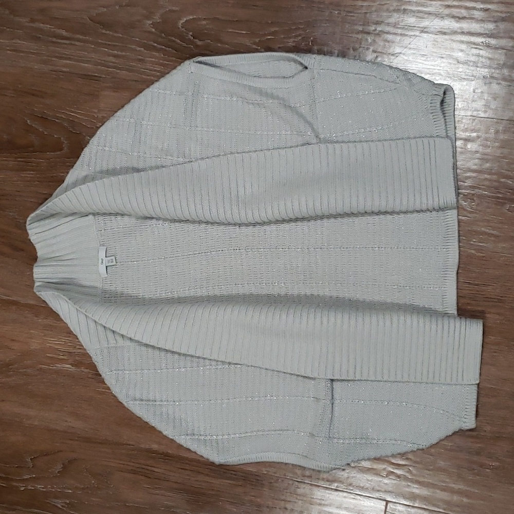 (XS) GAP Metallic Knit Oversized Vest Cottagecore Neutral Contemporary